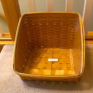 2 Longaberger file baskets with protectors